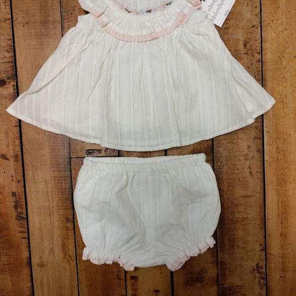 NWT Catherine Malandrino matching 3 piece set for baby girl size 6-9 mos - Picture 8 of 10